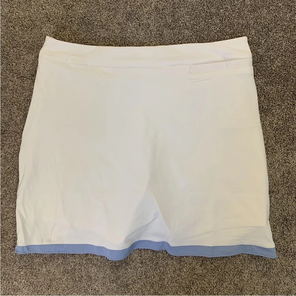 Peter Millar Women’s Laura Wrap Skort Golf White Blue Pockets Size XL - NWT $99 - Picture 4 of 12